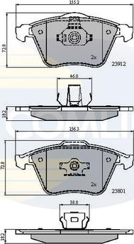 Comline CBP01607 - Kit pastiglie freno, Freno a disco autozon.pro