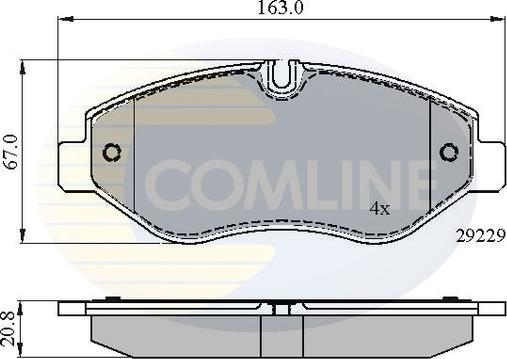 Comline CBP01616 - Kit pastiglie freno, Freno a disco autozon.pro