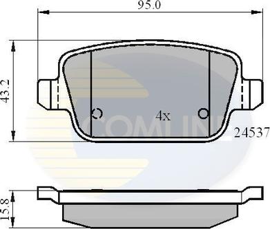 Comline CBP01610 - Kit pastiglie freno, Freno a disco autozon.pro