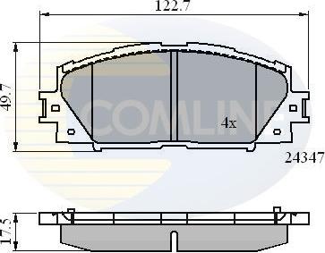 Comline CBP01612 - Kit pastiglie freno, Freno a disco autozon.pro