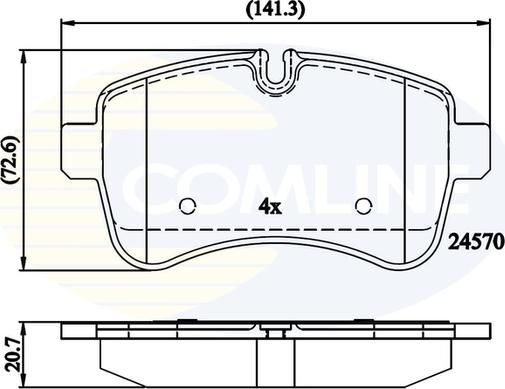 Comline CBP01617 - Kit pastiglie freno, Freno a disco autozon.pro