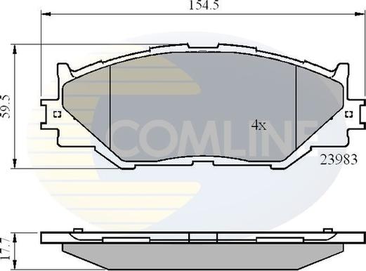 Comline CBP01632 - Kit pastiglie freno, Freno a disco autozon.pro