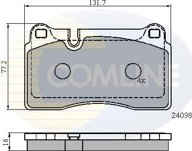 Comline CBP01626 - Kit pastiglie freno, Freno a disco autozon.pro