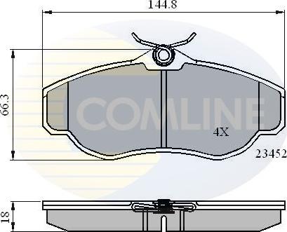 Comline CBP0162 - Kit pastiglie freno, Freno a disco autozon.pro