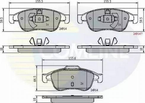 Comline CBP01677 - Kit pastiglie freno, Freno a disco autozon.pro