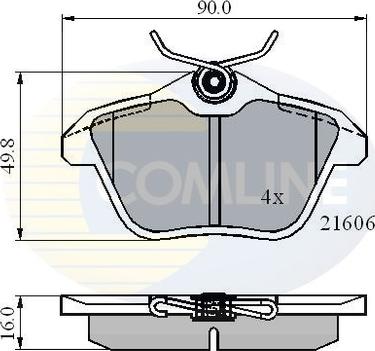 Comline CBP01095 - Kit pastiglie freno, Freno a disco autozon.pro