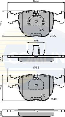 Comline CBP01096 - Kit pastiglie freno, Freno a disco autozon.pro