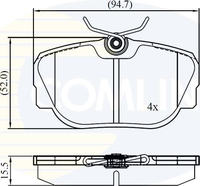 Comline CBP01093 - Kit pastiglie freno, Freno a disco autozon.pro