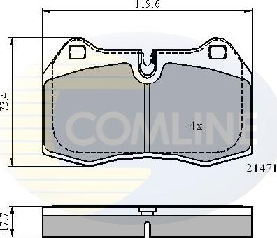 Comline CBP01097 - Kit pastiglie freno, Freno a disco autozon.pro