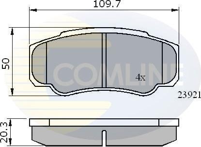 Comline CBP01042 - Kit pastiglie freno, Freno a disco autozon.pro