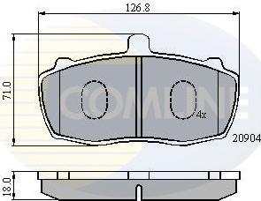 Comline CBP01066 - Kit pastiglie freno, Freno a disco autozon.pro