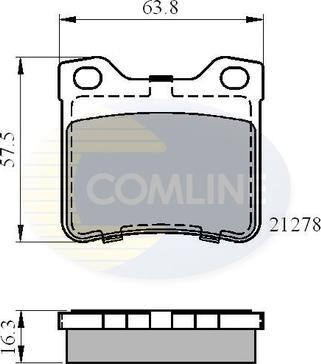 Comline CBP01060 - Kit pastiglie freno, Freno a disco autozon.pro