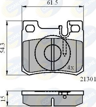 Comline CBP01067 - Kit pastiglie freno, Freno a disco autozon.pro