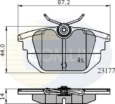 Comline CBP01012 - Kit pastiglie freno, Freno a disco autozon.pro