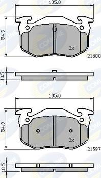 Comline CBP01080 - Kit pastiglie freno, Freno a disco autozon.pro