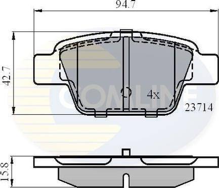 Comline CBP01039 - Kit pastiglie freno, Freno a disco autozon.pro