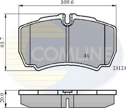 Comline CBP01034 - Kit pastiglie freno, Freno a disco autozon.pro