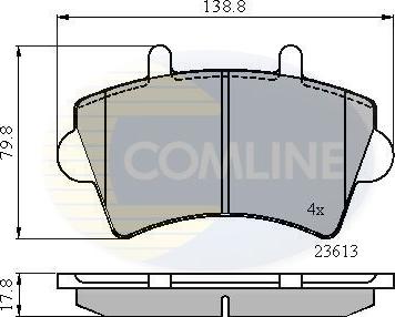 Comline CBP01035 - Kit pastiglie freno, Freno a disco autozon.pro