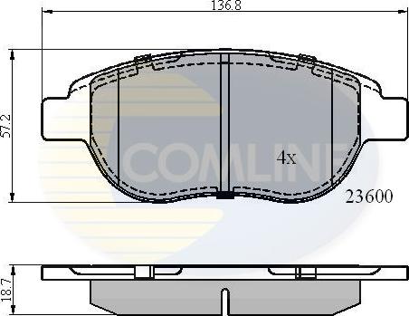 Comline CBP01038 - Kit pastiglie freno, Freno a disco autozon.pro