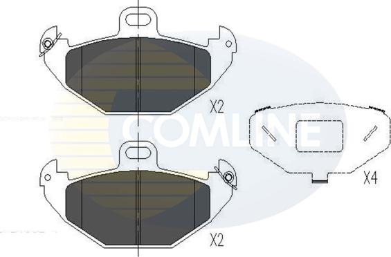 Comline CBP01020 - Kit pastiglie freno, Freno a disco autozon.pro