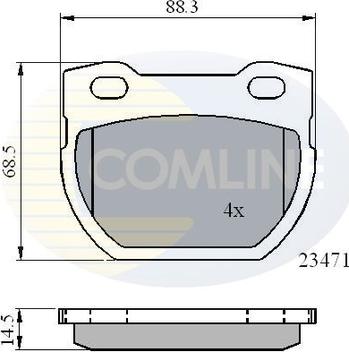 Comline CBP01078 - Kit pastiglie freno, Freno a disco autozon.pro