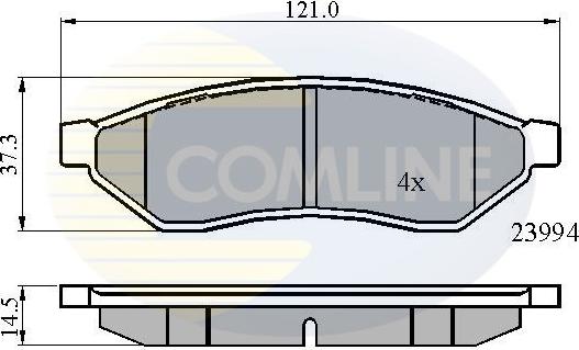 Comline CBP01190 - Kit pastiglie freno, Freno a disco autozon.pro