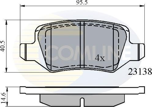 Comline CBP01149 - Kit pastiglie freno, Freno a disco autozon.pro