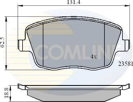 Comline CBP01147 - Kit pastiglie freno, Freno a disco autozon.pro