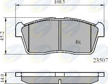 Comline CBP01113 - Kit pastiglie freno, Freno a disco autozon.pro