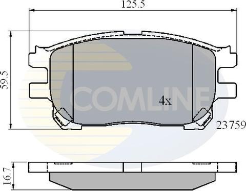 Comline CBP01139 - Kit pastiglie freno, Freno a disco autozon.pro