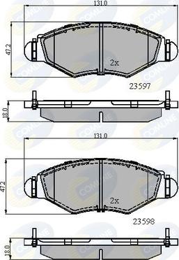 Comline CBP01131 - Kit pastiglie freno, Freno a disco autozon.pro