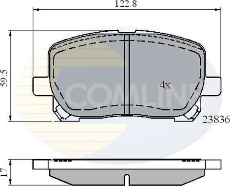 Comline CBP01132 - Kit pastiglie freno, Freno a disco autozon.pro