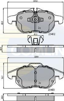 Comline CBP01137 - Kit pastiglie freno, Freno a disco autozon.pro