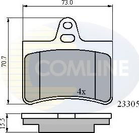 Comline CBP01122 - Kit pastiglie freno, Freno a disco autozon.pro