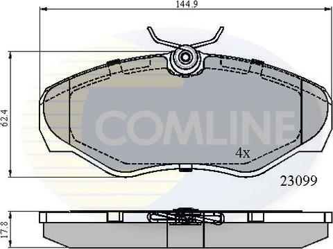 Comline CBP01127 - Kit pastiglie freno, Freno a disco autozon.pro