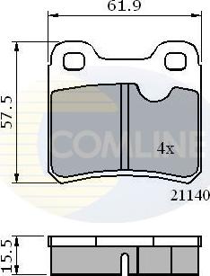 Comline CBP0117 - Kit pastiglie freno, Freno a disco autozon.pro