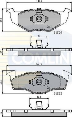 Comline CBP0180 - Kit pastiglie freno, Freno a disco autozon.pro