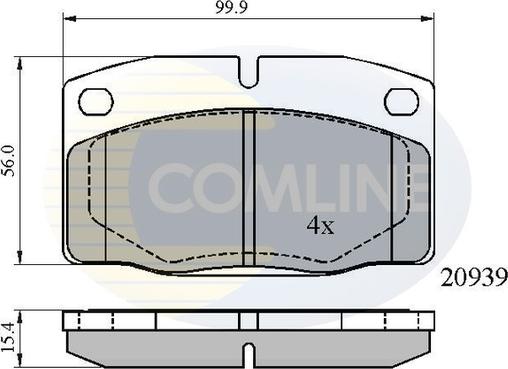 Comline CBP0135 - Kit pastiglie freno, Freno a disco autozon.pro