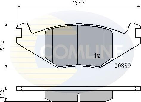 Comline CBP0136 - Kit pastiglie freno, Freno a disco autozon.pro