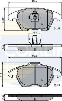 Comline CBP01308 - Kit pastiglie freno, Freno a disco autozon.pro