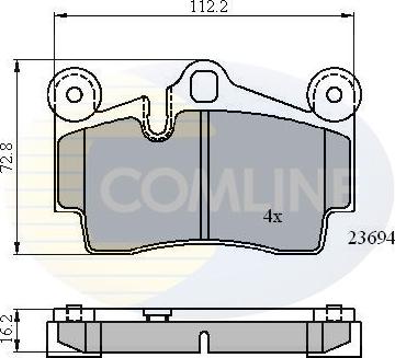 Comline CBP01316 - Kit pastiglie freno, Freno a disco autozon.pro