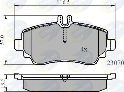 Comline CBP01318 - Kit pastiglie freno, Freno a disco autozon.pro