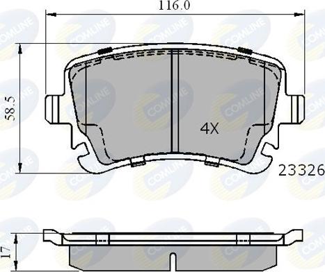 Comline CBP01313 - Kit pastiglie freno, Freno a disco autozon.pro