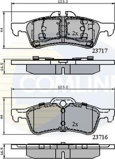 Comline CBP01317 - Kit pastiglie freno, Freno a disco autozon.pro