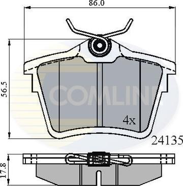 Comline CBP01252 - Kit pastiglie freno, Freno a disco autozon.pro