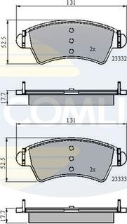 Comline CBP01260 - Kit pastiglie freno, Freno a disco autozon.pro