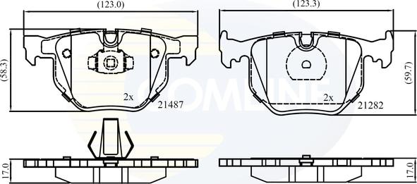 Comline CBP01205 - Kit pastiglie freno, Freno a disco autozon.pro