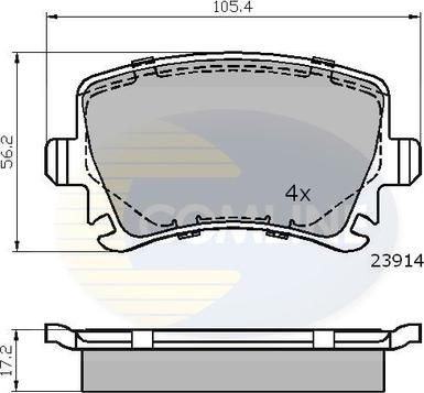 Comline CBP01284 - Kit pastiglie freno, Freno a disco autozon.pro