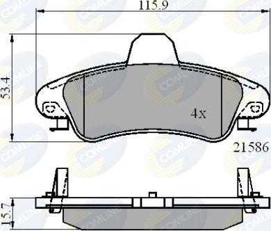 Comline CBP01235 - Kit pastiglie freno, Freno a disco autozon.pro