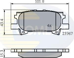 Comline CBP01279 - Kit pastiglie freno, Freno a disco autozon.pro